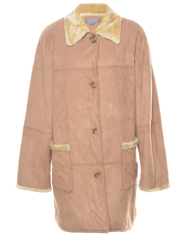 Brown Coat - L Parka Anorak Hoodie