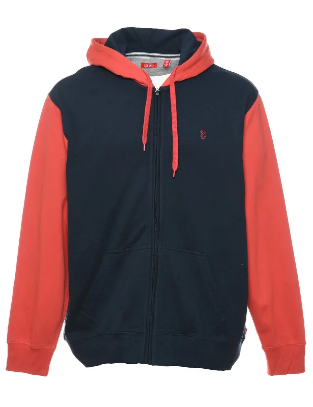 Izod Hooded Navy & Red Contrast Sweatshirt - XL Hoodie with Reflective Safety Nightwear Izod Hooded Navy & Red Contrast Sweatshirt - XL Hoodie with Reflective Safety Nightwear