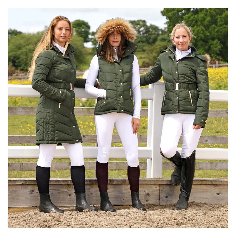 Coldstream Branxton Long Quilted Coat Faux Fur Real Fur Shearling