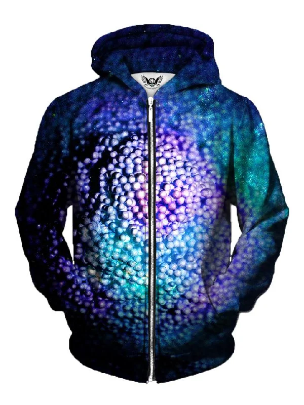 Dots Psychedelic Bubble Galaxy Zip-Up Hoodie Hoodie with Button Classic Timeless
