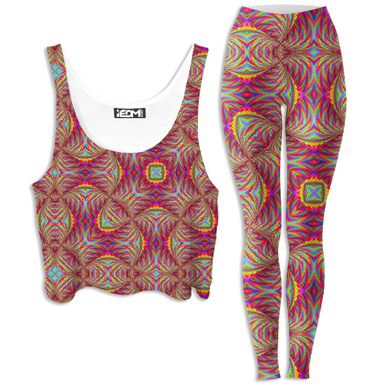 All The Faves Crop Top and Leggings Combo Terry Blend Velvet Blend Canvas Blend