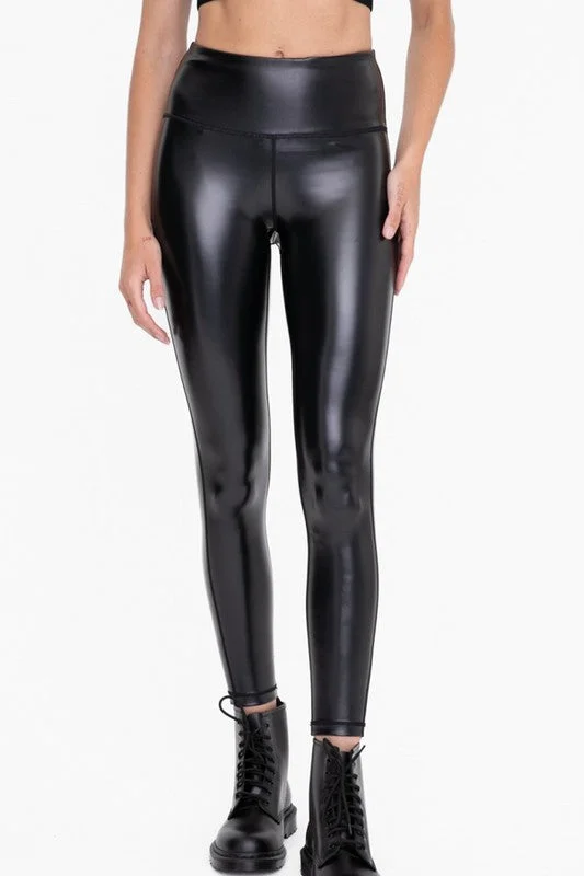 GLOSSY LIQUID HIGHWAIST LEGGINGS Stylish Stretch Pants Leggings
