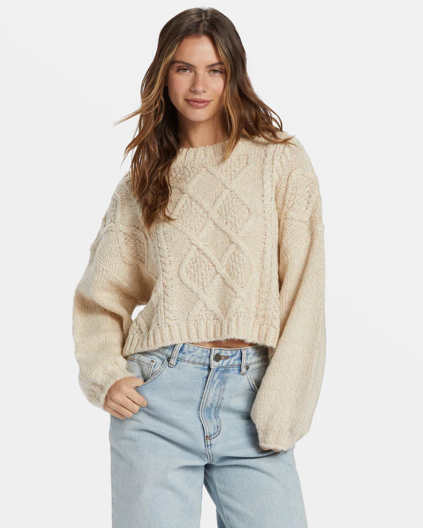 Modern Love Pullover Sweater Mock Neck Pullover