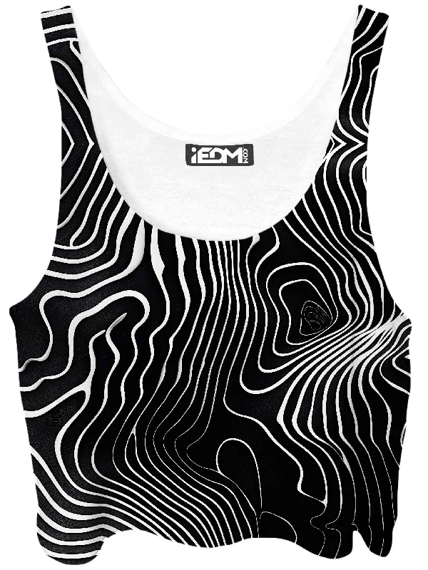 Symbiotic Crop Top Fleece Nylon Spandex