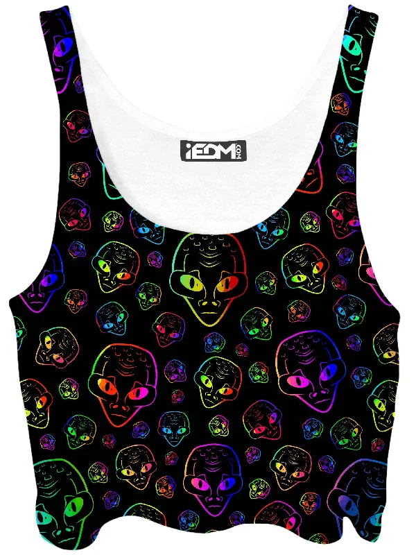 Alien Invasion Crop Top Chenille Fabric Brocade Fabric Lace Fabric