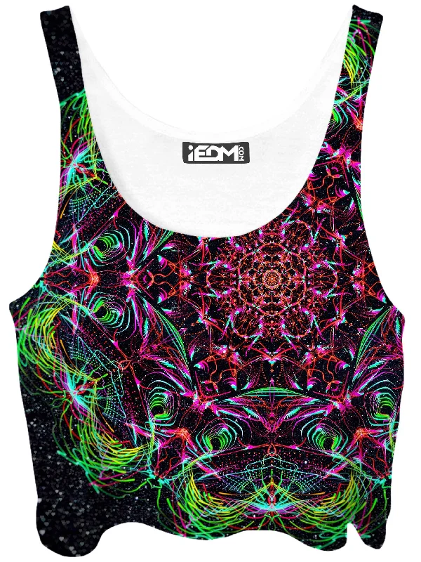 Galactic Portal Crop Top Jersey Fabric Tulle Fabric Batik Fabric