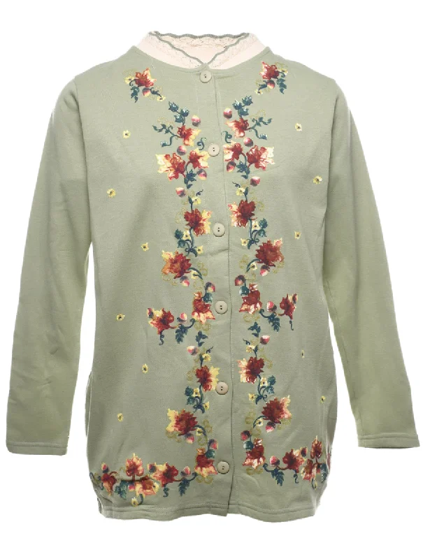 Haband Printed Sweatshirt - M Hoodie with Hem Contrast Bold Stylish