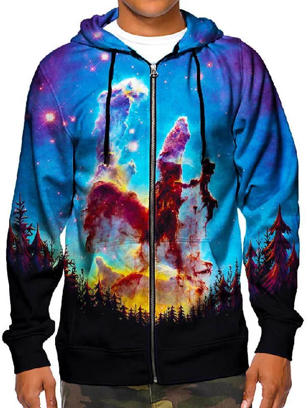 Treespace Zip-Up Hoodie Hoodie with Stripes Bold Sporty