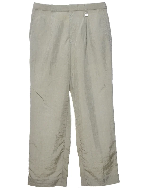 Light Green Trousers - W33 L29 Trousers Seasonal Trendy