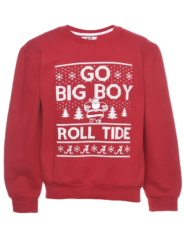 Festive Season Christmas Sweatshirt - S Hoodie with Zipper Versatile Modern