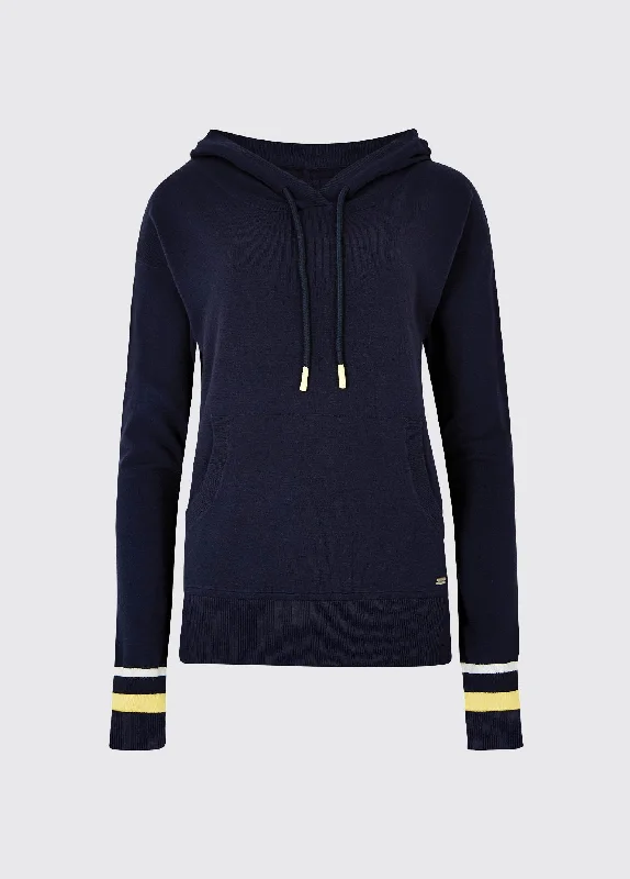 Burncourt Pullover Hoodie - Navy Hoodie with Pattern Geometric Abstract