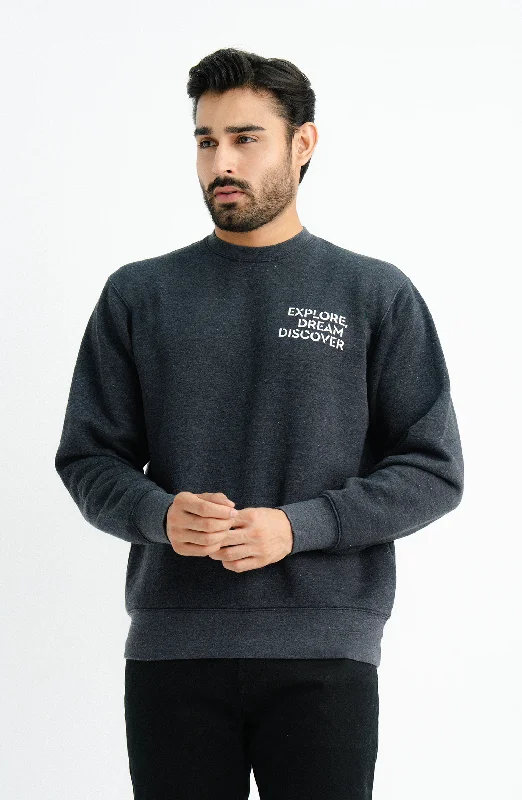 Burnout Sweatshirt- Black Hoodie with Belted Waist Structured Tailored