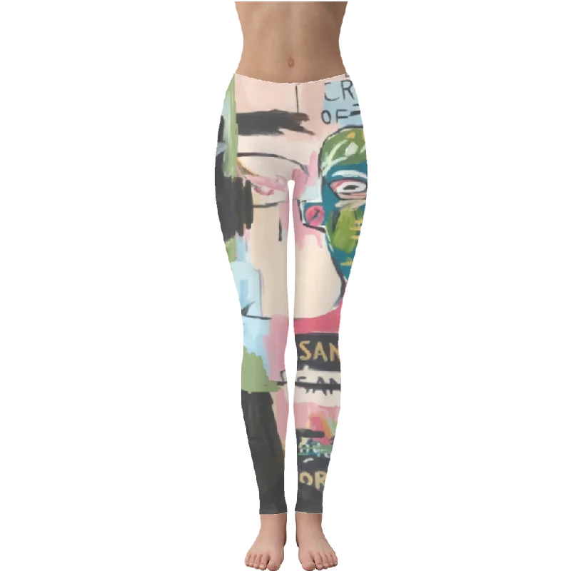 Basquiat Leggings Elegant Metallic Leggings