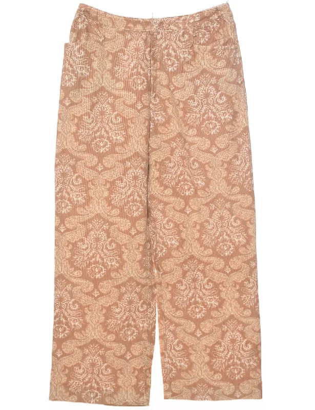 Paisley Pattern Trousers - W29 L27 Trousers Hiking Durable
