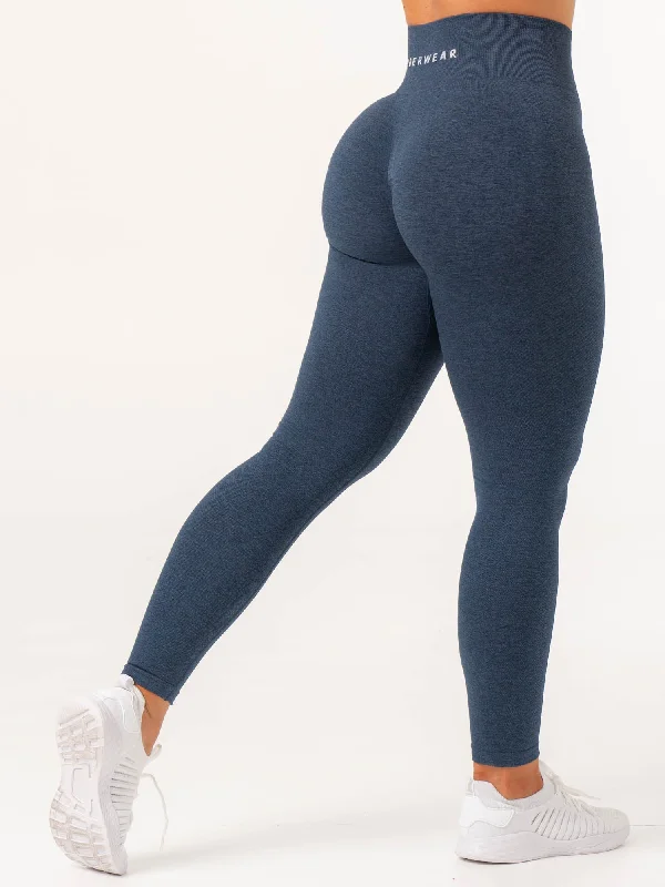 Contour Seamless Leggings - Navy Marl Trendy Seamless Fit Leggings
