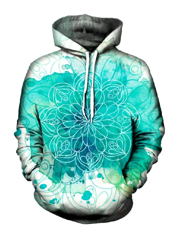 Mandala Splotches Pullover Art Hoodie Hoodie with Emblem Brand Identity