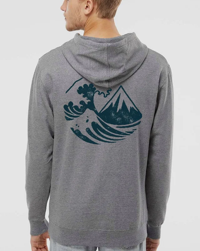 Unisex Peak Surfing Hoodie Hoodie with Hem Elastic Stretchable Comfortable
