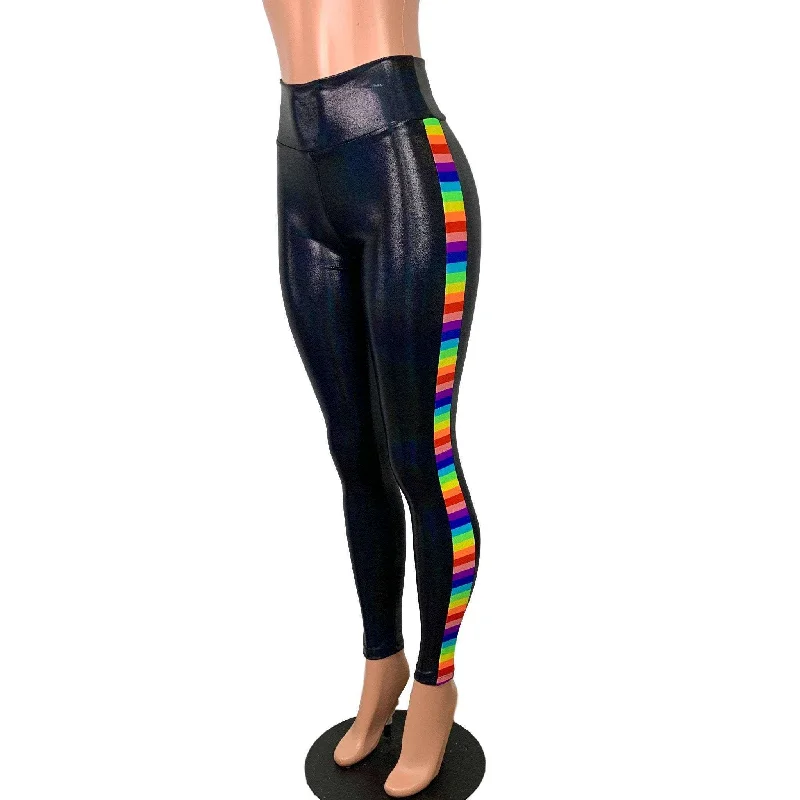 Rainbow Pride Holographic Leggings - High-Waisted Comfortable Bootcut Workout Leggings Rainbow Pride Holographic Leggings - High-Waisted Comfortable Bootcut Workout Leggings