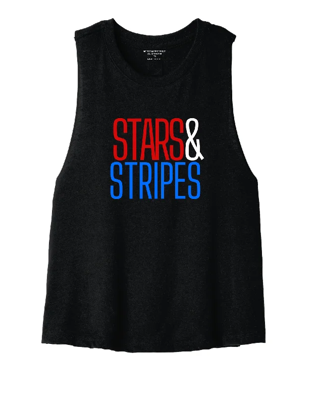 Stars & Stripes Crop Top Machine Wash Dry Clean Hand Wash