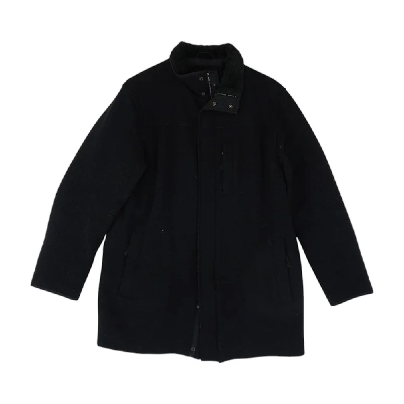 Black Solid Coat Cape Coat Herringbone Coat Tweed Coat