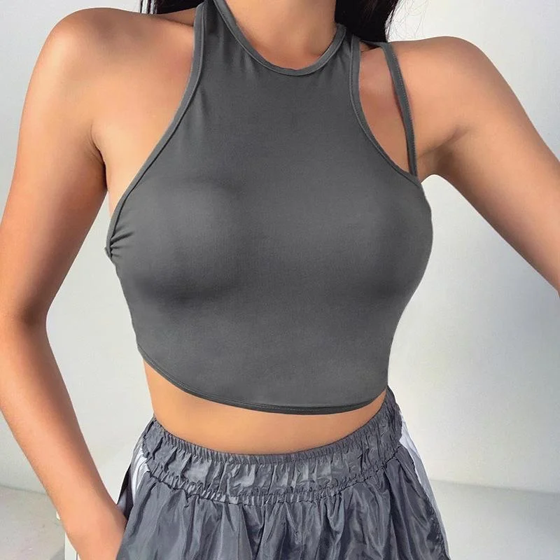 Women's Punk Irregular Kintted Crop Tops Hooded Caped Shawl Collar