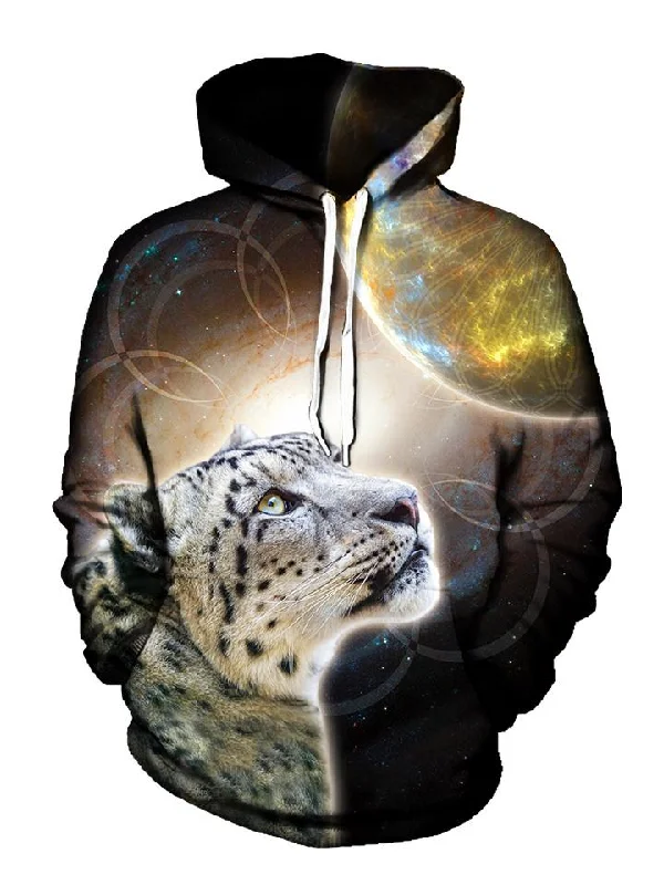 Sky Leopard Pullover Art Hoodie Hoodie with Rolled Sleeves Casual Relaxed
