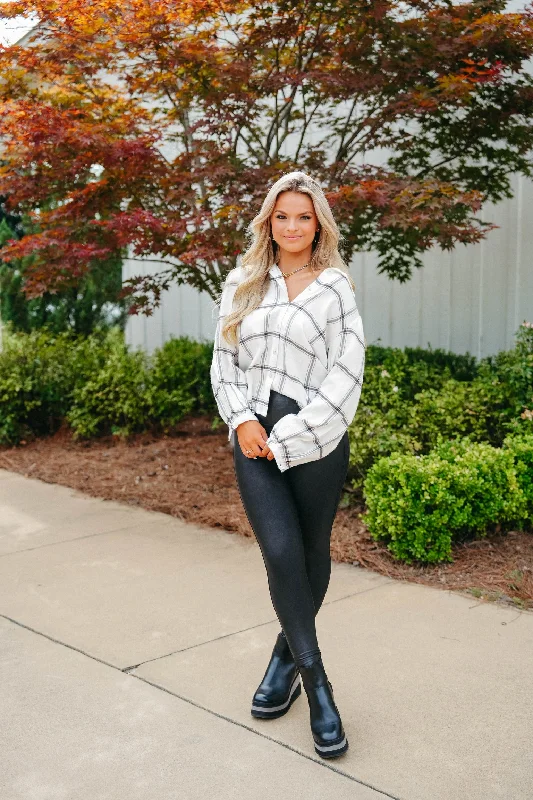 Spanx Faux Leather Legging Trendy Digital Print Leggings