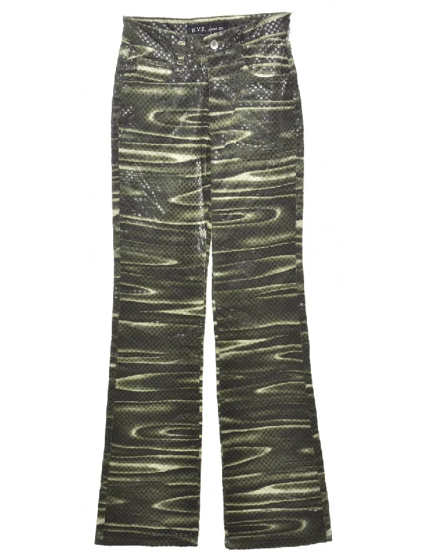 Olive Green Trousers - W23 - Marketplace Trousers Mesh Breathable