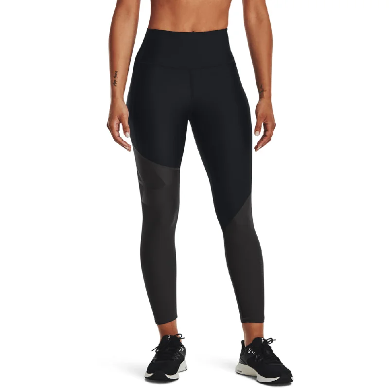 Under Armour HeatGear Ankle Leggings - Womens - Black/Jet Gray/Black Trendy Color Block Leggings Under Armour HeatGear Ankle Leggings - Womens - Black/Jet Gray/Black Trendy Color Block Leggings