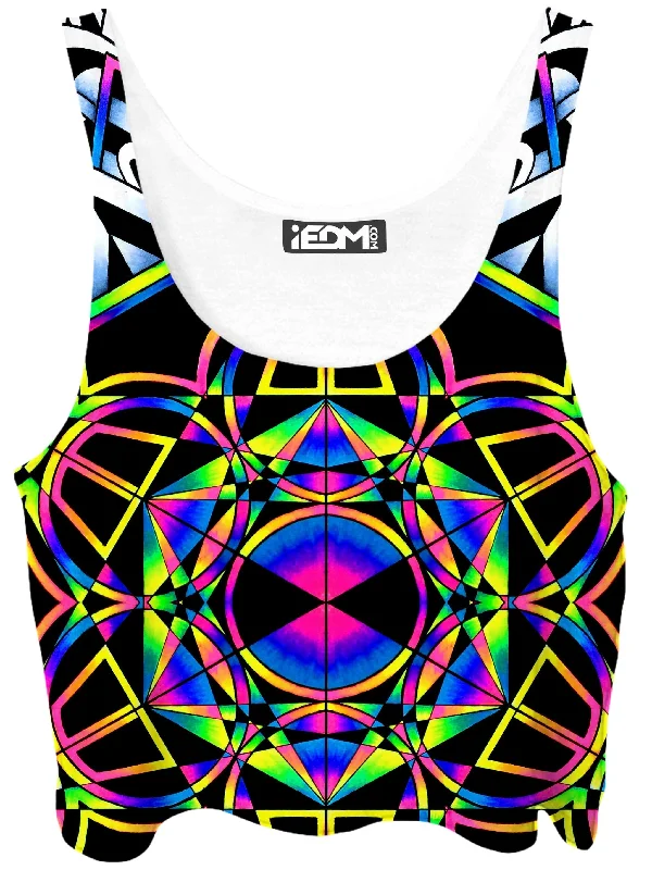 Brizatrons Cube Crop Top Seamless Knitted Crochet