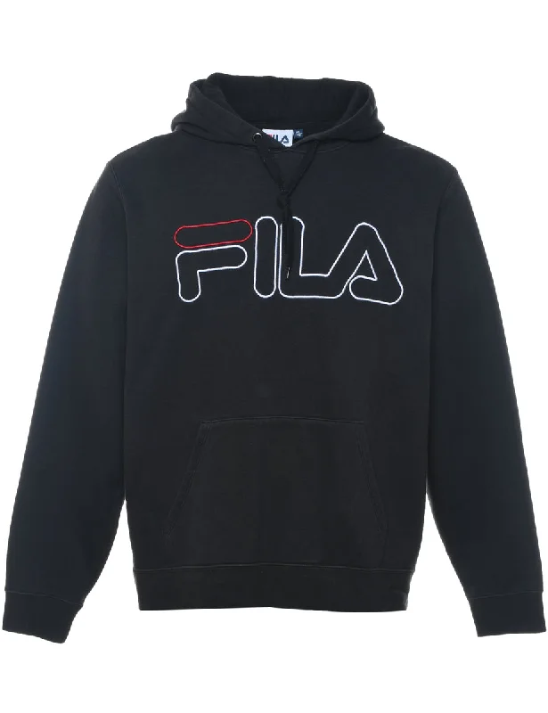 Fila Printed Hoodie - XL Hoodie with Lining Warm Insulated