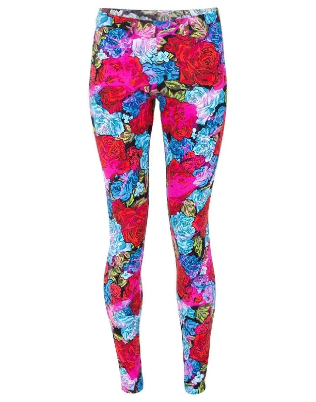 Rose Printed Legging Cozy Oversized Leggings