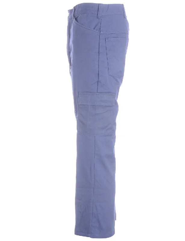 Reworked Side Pocket Andy Workwear Trousers - W33 Trousers Seasonal Trendy