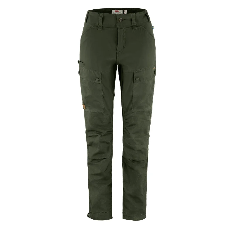 Fjallraven Womens Forest Hybrid Trousers Deep Forest Wide Leg Loose Fit Mid Waist
