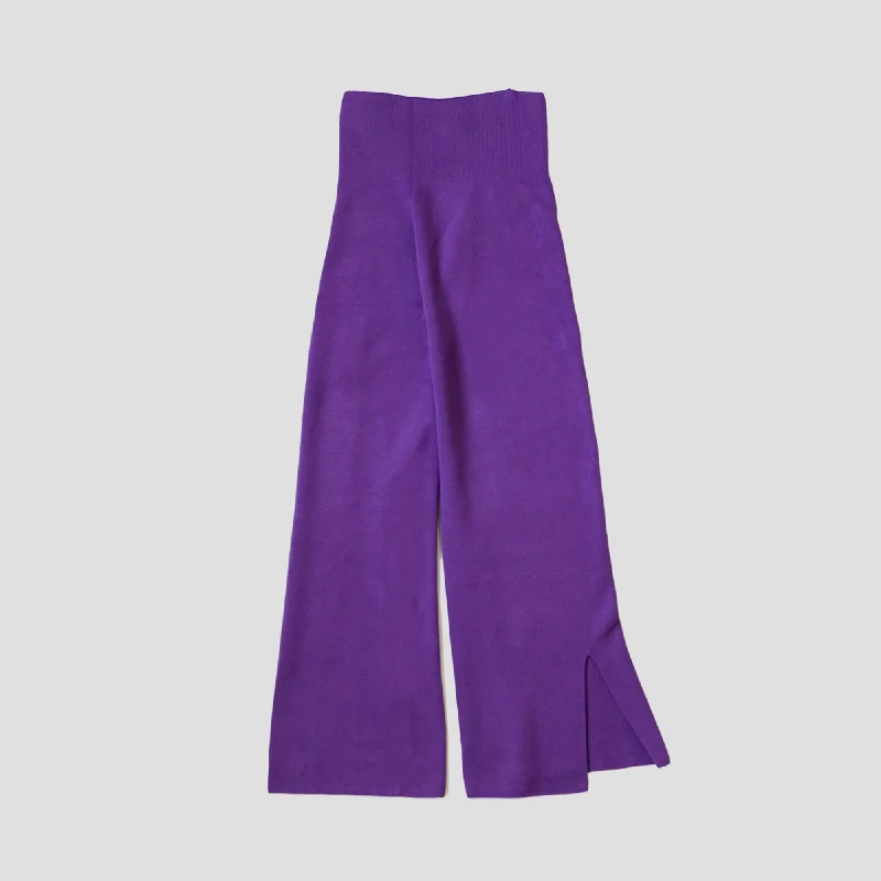 7G COTTON FLARE LEGGINGS - PURPLE Stylish Winter-Ready Leggings