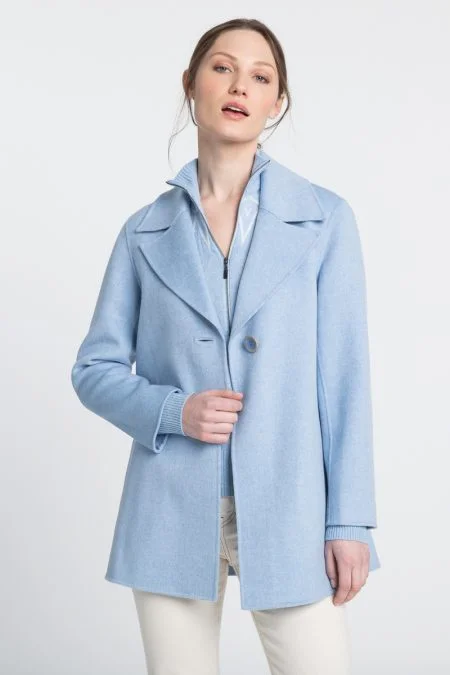 Kinross Cashmere Swing Notch Collar Coat Cardigan Sweater Pullover