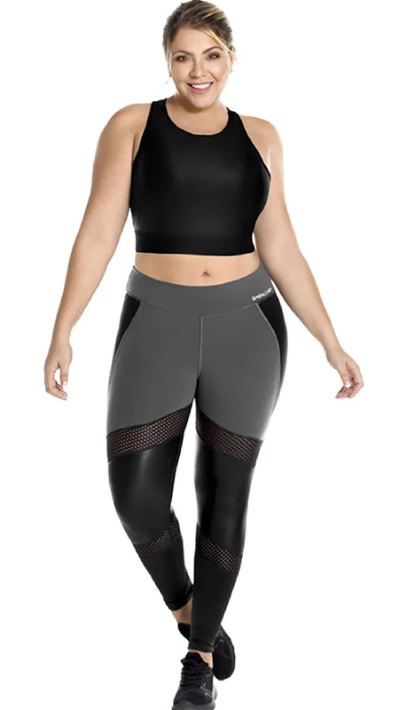 Babalu Large Size Leggings Elegant Metallic Leggings