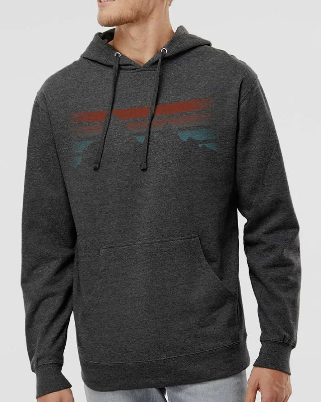 Unisex Mountain Fade Hoodie Hoodie with Hem Ribbing Snug Secure