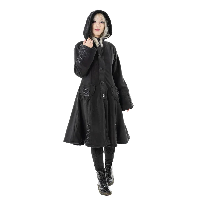 DEFNE COAT - BLACK Coat Overcoat Trench Coat