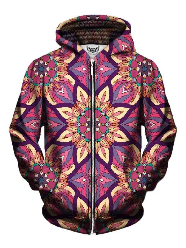 Summer Lover Flower Mandala Zip-Up Hoodie Hooded Sweatshirt Casual Wear Street Style Summer Lover Flower Mandala Zip-Up Hoodie Hooded Sweatshirt Casual Wear Street Style