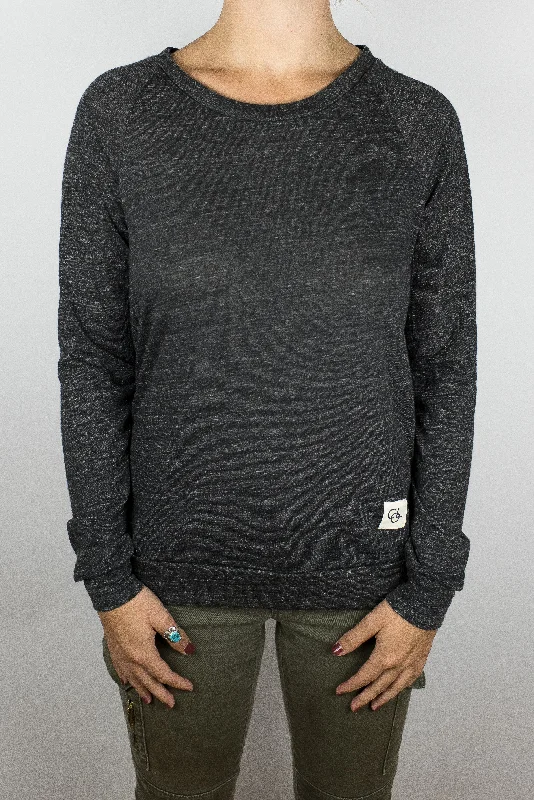 The Rise and Shine Pullover in Black Short Puff Sleeve