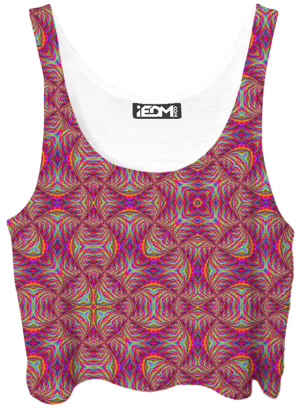 Psy Schism Crop Top Chenille Brocade Lace