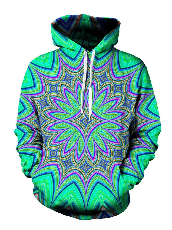 Water Blossom Pullover Art Hoodie Hoodie with High Neck Warm Protective