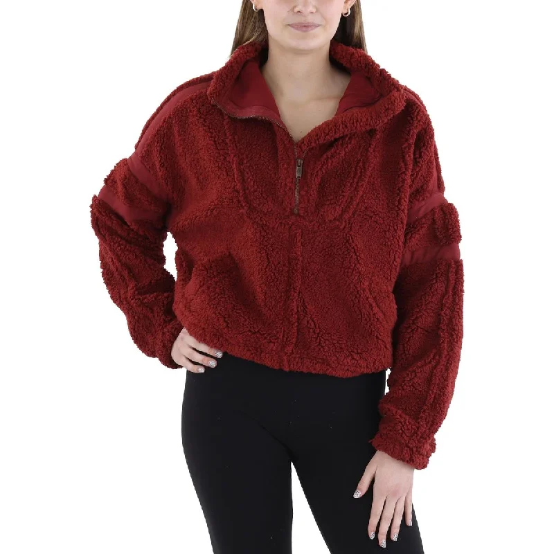 FP Movement by Free People Womens Contrast Trim Faux Fur Teddy Coat Suede Jacket Faux Fur Jacket Puffer Jacket FP Movement by Free People Womens Contrast Trim Faux Fur Teddy Coat Suede Jacket Faux Fur Jacket Puffer Jacket