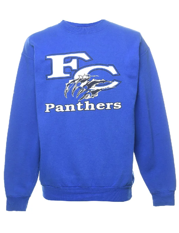 FC Panthers Design Printed Sweatshirt - M Hoodie with Thumb Holes Functional Cozy