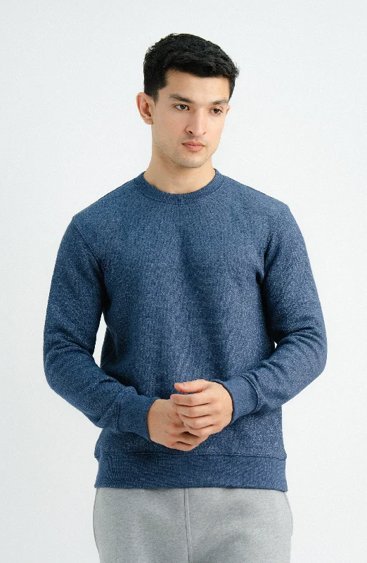 Nantucket Sweatshirt - Navy Blue Hoodie with Back Slit Movement Comfort