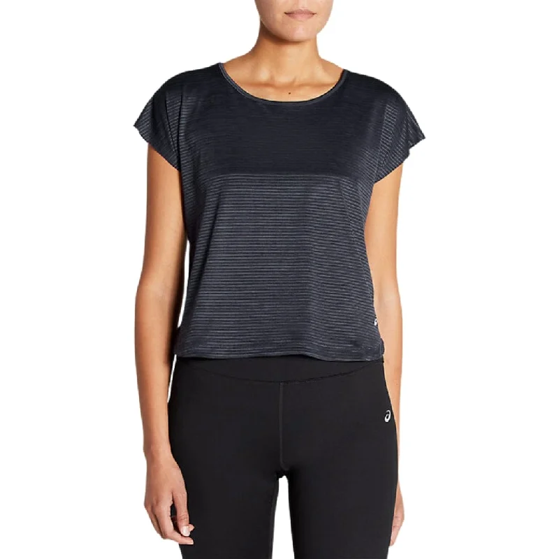 ASICS - Linear Training Crop Top Mesh Blend Leather Blend Suede Blend