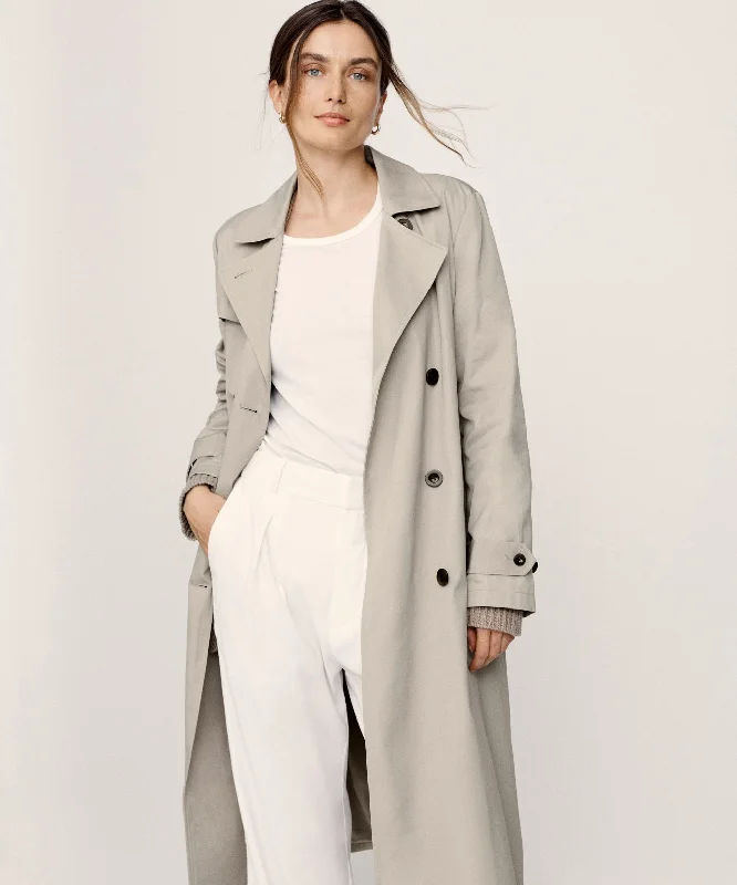 Trench Coat Cotton Linen Terry