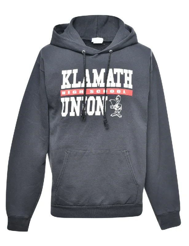 Klamath Union Printed Hoodie - M Hoodie with Elastic Cuffs Stretchable Comfortable