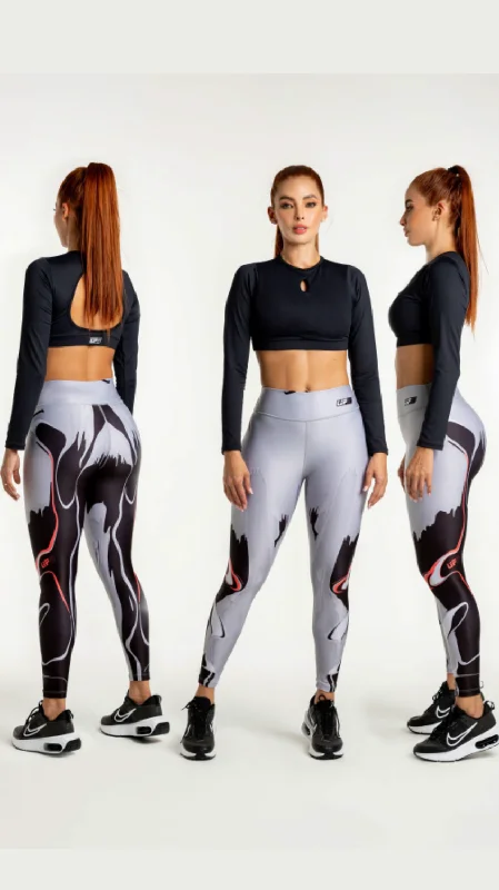 Women Apparel - Print Leggings ref 661 Trendy High-Waist Tummy Control Leggings